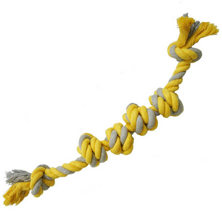 Amaz Bestselling Molar Pet Toy Teeth Cleaning Six Knots Cotton Rope Dog Toy For Medium Large Dog