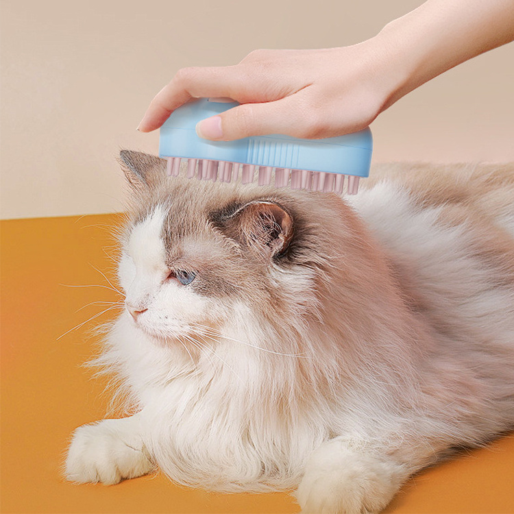 Amaz Hot Selling Pet Hair Removal Brush Pet Spray Massage Comb Silicone Comb Pet Beauty Cat And Dog Comb