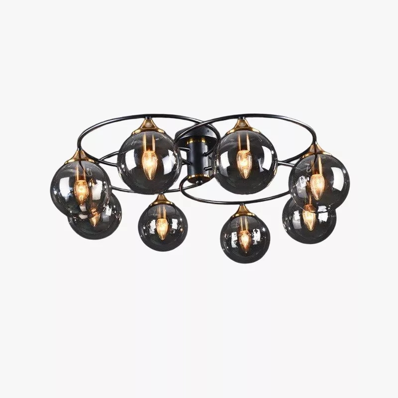 Glass Sputnik Chandelier Amber Chandelier Foyer Pendant Lighting Fixtures