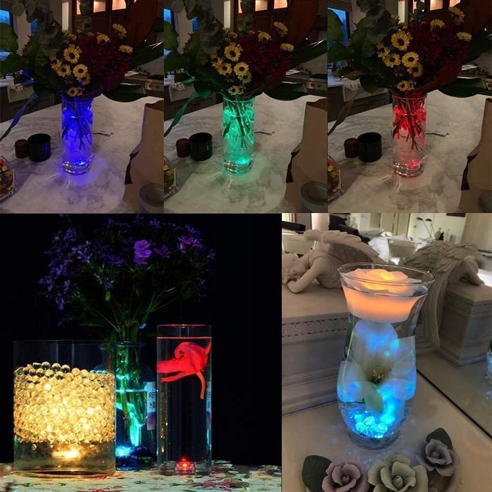 Waterproof LED RGB Underwater Lights Remote Control Mini Submersible lamp LED Candle Tealight for Vase swimming pool