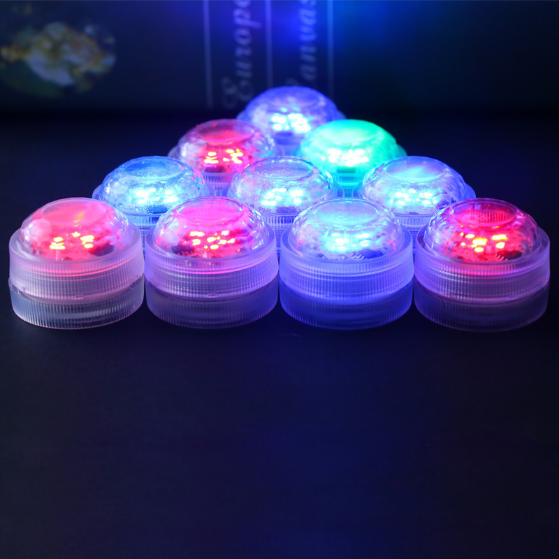 Waterproof LED RGB Underwater Lights Remote Control Mini Submersible lamp LED Candle Tealight for Vase swimming pool