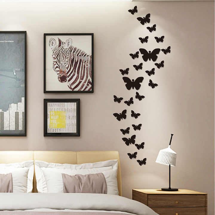 Wall Decoration Acrylic Butterfly Mirror Stickers Wall Self-adhesive Sticker for Home Decoration