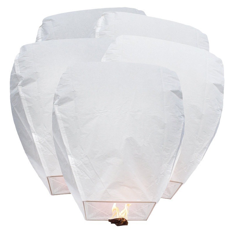 Wholesale Chinese sky hanging paper fire flying lantern for birthday wedding