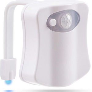 Waterproof LED Toilet Night Light Motion Sensor 8 Color Changing Seat Lamp For Kids Bathroom Safe WC Toilet Bowl