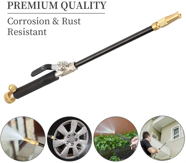 Portable Hydro Jet High Pressure Power Washer Gun , Hydro jet Pressure Washer Gun with 3 Hose Nozzles