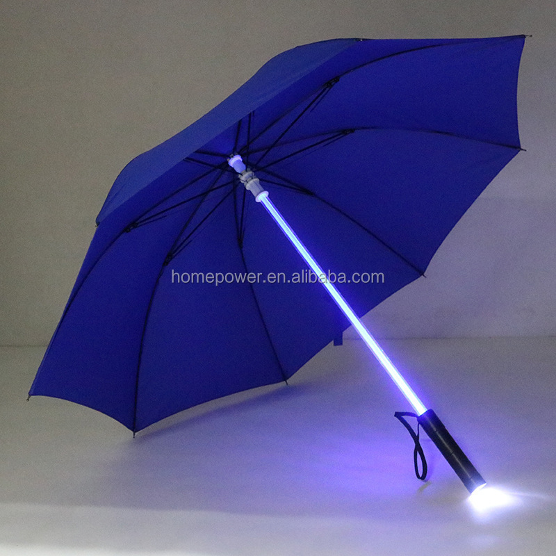 led luminous optic fiber umbrella RGB colors changing umbrella