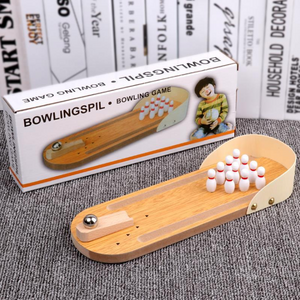 Mini Bowling Mini Wooden Desktop Bowling Game Mini Tabletop Bowling Toy Classic Desk Ball for Kids and Adults