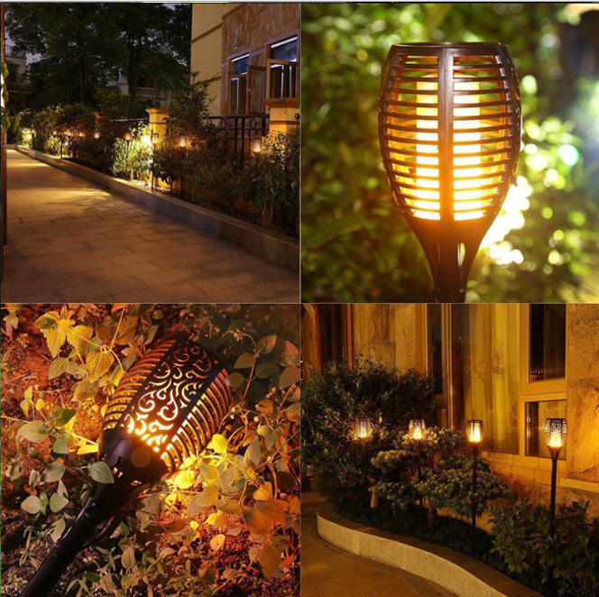 Outdoor Led Dancing Flickering Torch Solar Garden Light LED Solar Flame Light