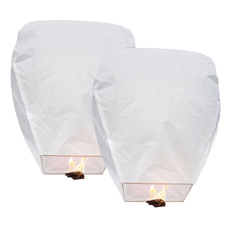 Big Size White Chinese Wholesale Sky Lantern For Wedding Favors Kongming Lantern