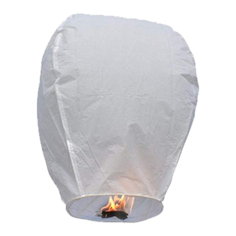 Oval shape flame retardant rope kraft paper wax wishing lantern