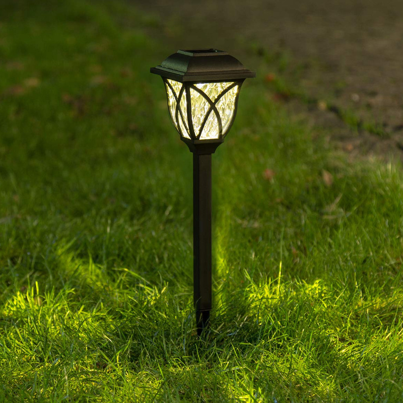 Outdoor Stainless Steel Solar Lawn Light IP65 Changing Garden Solar Power Lamp for Landscape Path Yard Pathway Lights