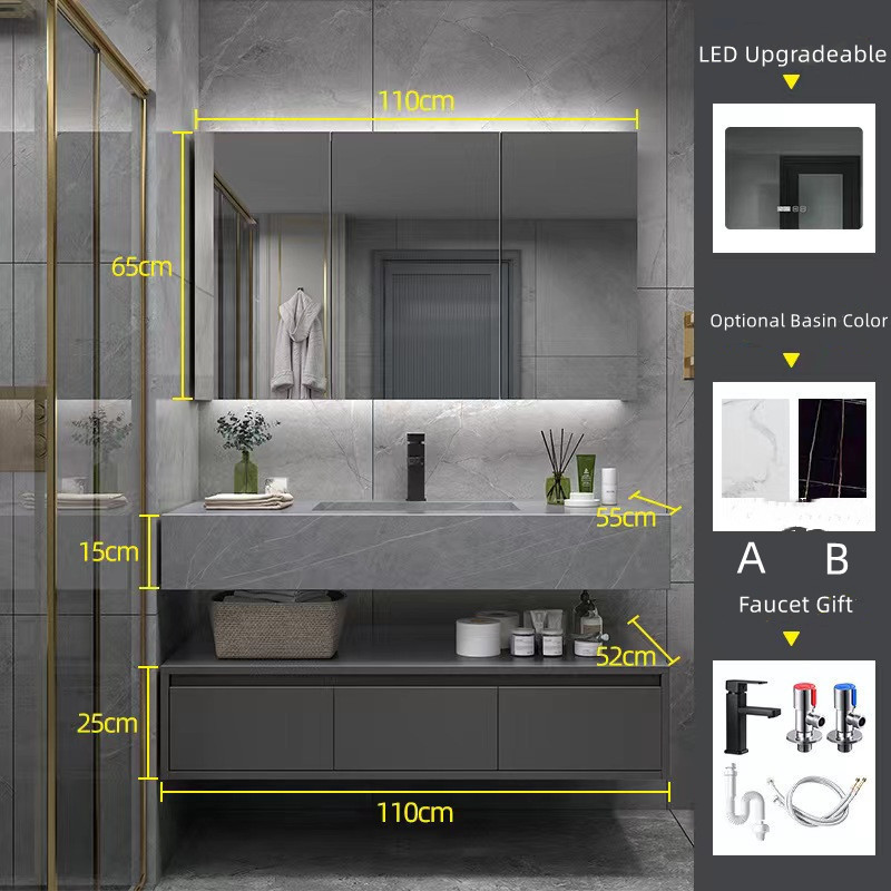 Hanging Stainless Steel Bathroom Vanity Cabinet Bathroom waterproof sink cabinet bathroom vanity double