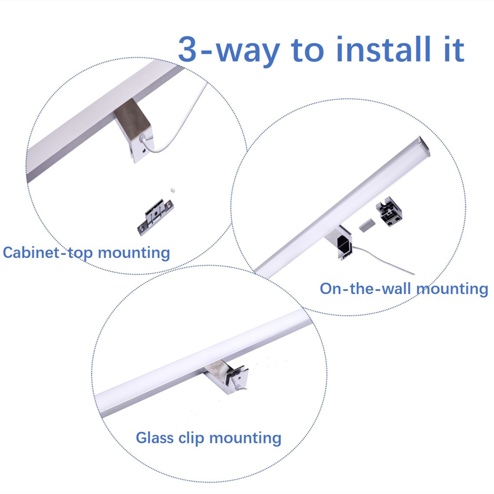 GS Euro indoor IP44 waterproof wall Rocker Switch Wet Room LED vanity bathroom mirror light