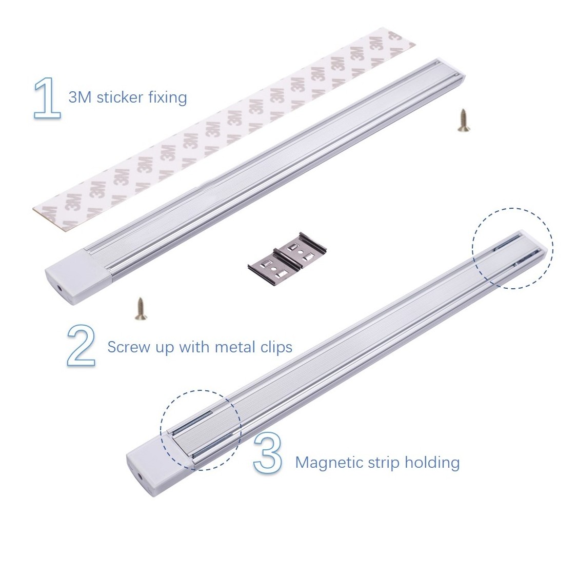 Dimmable under cabinet led lighting kitchen, display cabinet lights cabinet/wardrobe LED profile light