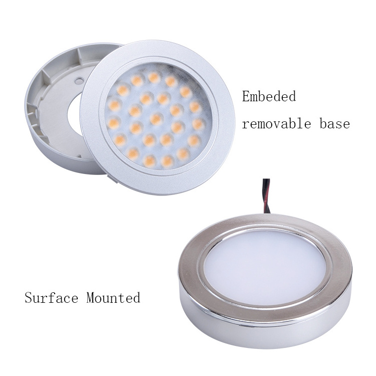 CE&ROHS 12V 2W ultrathin downlight Indoor wardrobe Furniture round LED recessed light