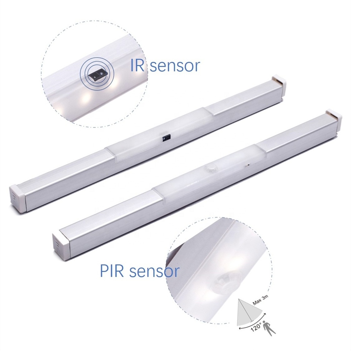 PIR sensor Kitchen Pir Motion Sensor Night Closet Panel hallway led cabinet light rechargeable battery