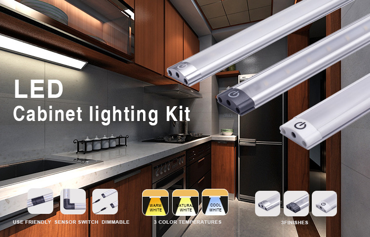 led strip motion under sensor Dimmable Counter lamp Kitchen Closet Shelf LED-adherable cabinet light