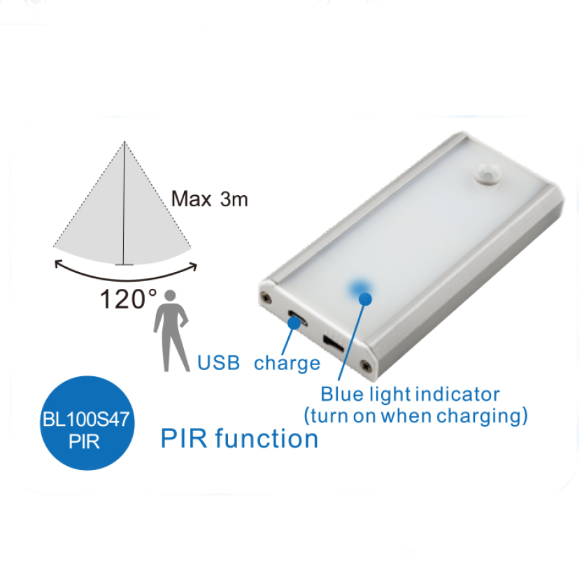 PIR sensor under cabinet lights small battery operated light