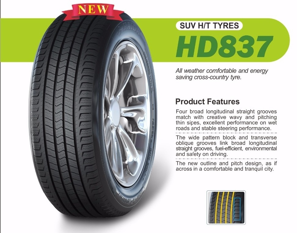 High Performance Passenger Car Tyres for Vehicles, Tubeless Pneumatic Tires for Cars All Sizes 215/50ZR17 215/50R17 HD837