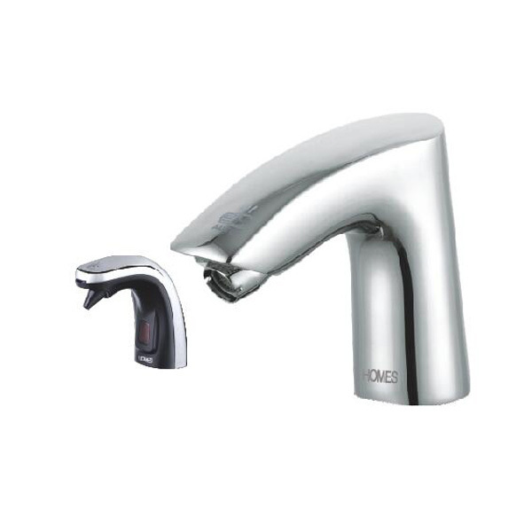 Basin Sink Faucet with Automatic Sensor Water Waterfall Tap with foam soap dispenser KIT