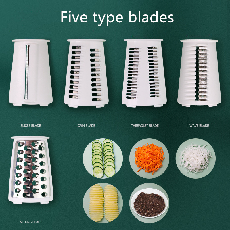 Manual Rotating Hand Cuber Slicer Cheese Nut Veggies Chopper Rotary Hand Crank Vegetable Cutter Potato Shredder