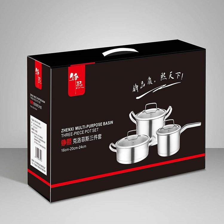 Stainless Steel 3pcs Non Stick Pots Sets Nonstick Casserole Kitchenware Cookware Set