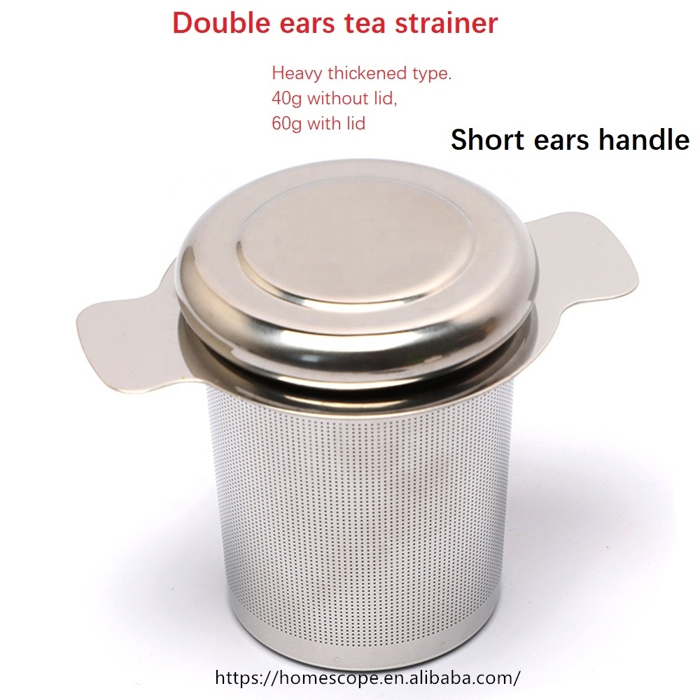 Folding Long-Handled Fine Mesh Diffuser Tea Brewing Steeper Cup Infuser Stainless Steel Basket Tea Strainer for Loose Tea