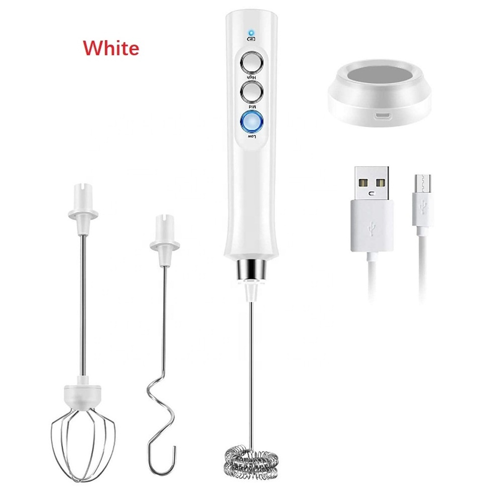 Balloon Whisk USB Charging Mini Foamer Blender Coffee Lattes Drink Mixer Electric Foam Maker Rechargeable Milk Frother Handheld