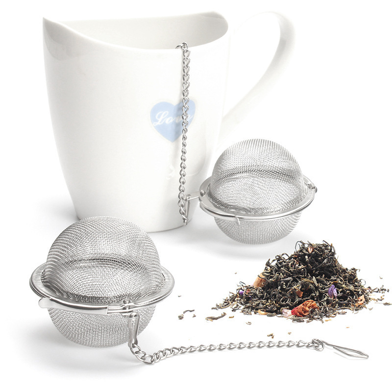 Metal Herbal Tea Strainers Loose Leaf Tea Maker 4.5cm Mesh Tea Brewing Ball Infuser