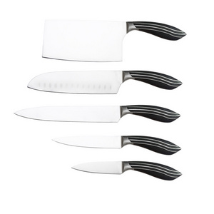 Professional kitchenware stainless steel kitchen knife set scissor peeler and knife sharpener