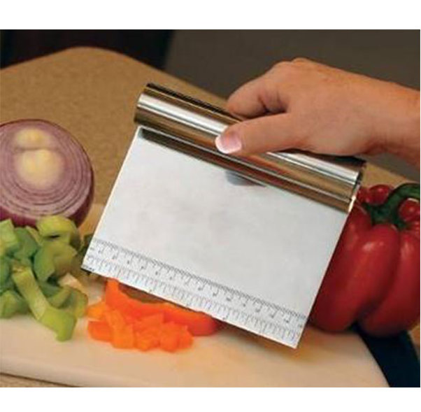 Stainless Steel Kitchen Bench Dough Scraper with Measure Ruler