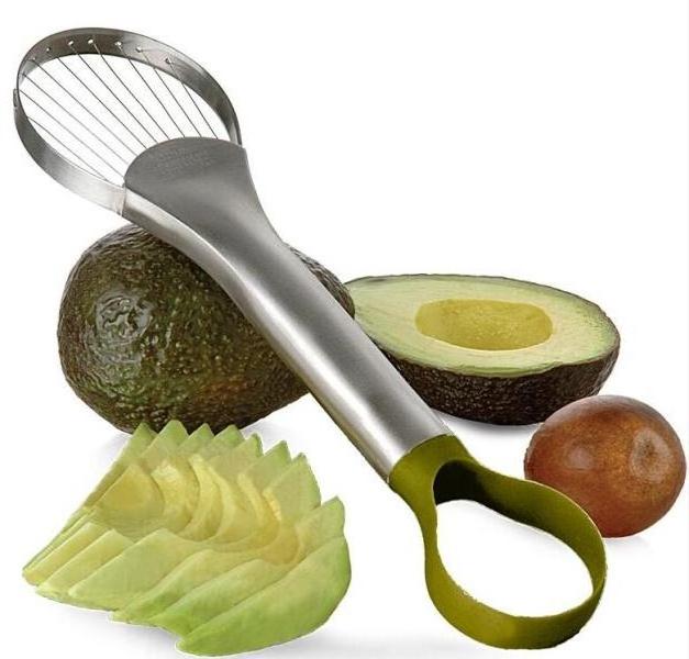 Food grade high quality stainless kiwi cutter with stainless steel+nylon handle