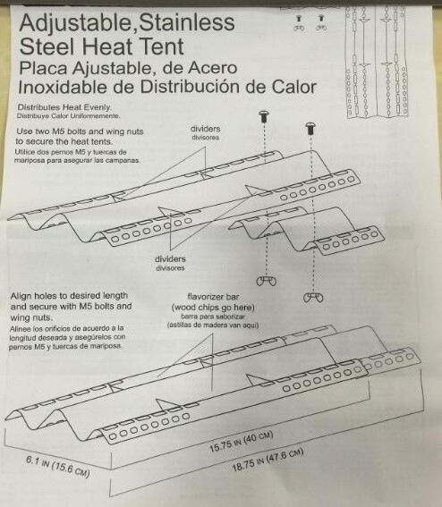 Barbecue accessories set of 4 BBQ Gas Grill Heat Shield, Heat Tent, Burner Cover