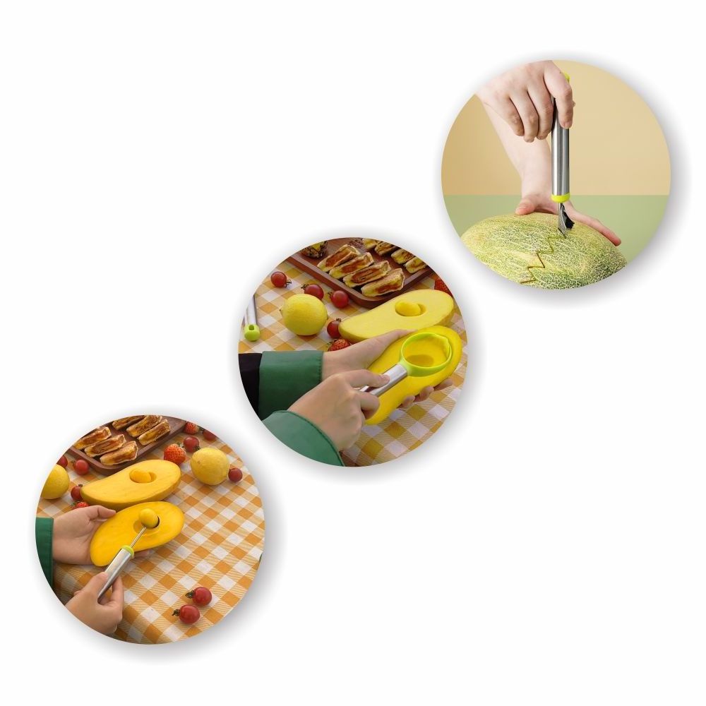 3 in 1 fruit baller watermwlon splitter fruit splitter fruit tool