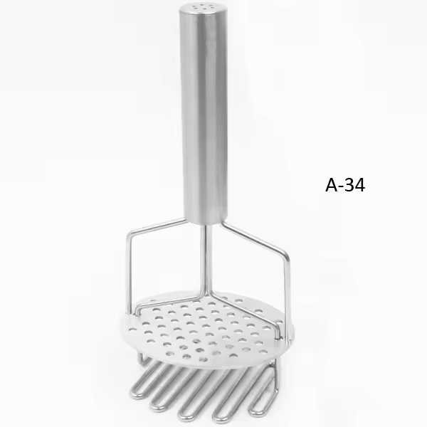 Kitchen accessories manual stainless steel potato masher & ricers Stainless Steel Plastic Manual Garlic Potato Masher