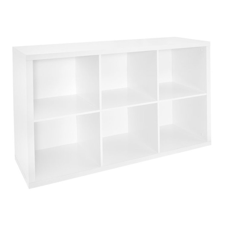 Factory Direct Book shelf 6-Cube White Cubeicals Organizer Bookcase