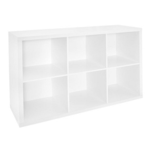 Factory Direct Book shelf 6-Cube White Cubeicals Organizer Bookcase