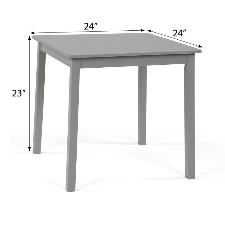 Children's Furniture Wholesale Tall Grey Kids Wood Table and 2 Chairs Set for Toddler Study