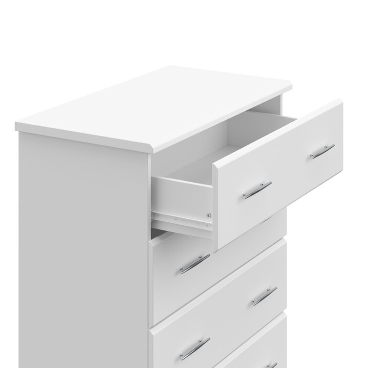 Factory Wholesale Nursery Chest White 4 Storage Drawer Dresser Baby and Kids Bedroom Organizer