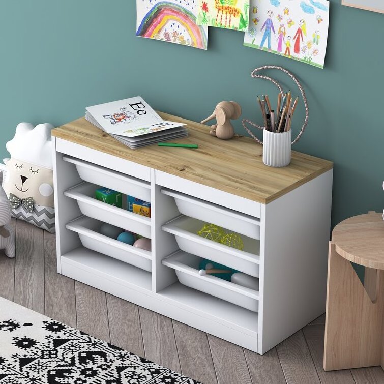 Multi Purpose Kids Toy Storage Cupboard With 6 PP Drawers