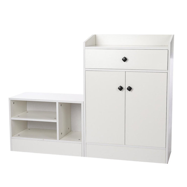 Modern Entrance Wooden Shoe Cabinet with Shoe Storage Bench for Entryway Bedroom