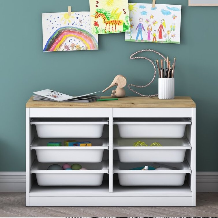 Multi Purpose Kids Toy Storage Cupboard With 6 PP Drawers