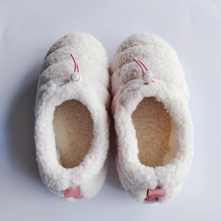 Factory Directly Sell Warm Cute Indoor Comfort Fuzzy Plush Lining Winter Morning Slippers For Home