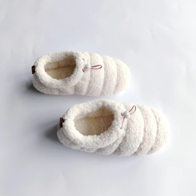 Factory Directly Sell Warm Cute Indoor Comfort Fuzzy Plush Lining Winter Morning Slippers For Home