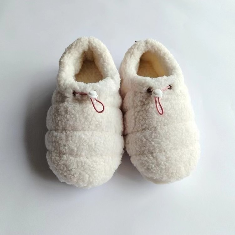 Factory Directly Sell Warm Cute Indoor Comfort Fuzzy Plush Lining Winter Morning Slippers For Home