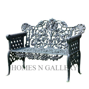 Top Selling Antique Powder Coated Finishing Cast Aluminium Outdoor Garden Patio Furniture Bench With Customized Size