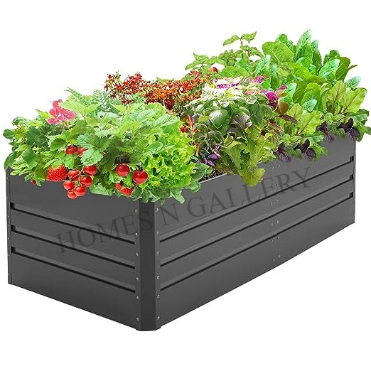 Hot Selling latest galvanized metal raised bed vegetable planting Garden Raised round Metal Planter Bed corners for greenhouse