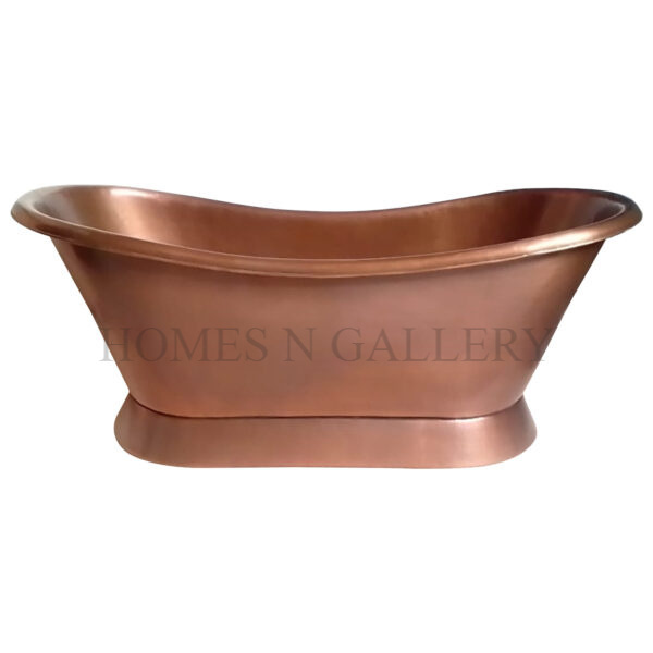 Cheap Price High Quality Pure Copper Metal Customized Size Handmade Hammered Bathroom Bathtub With Copper Finished From India