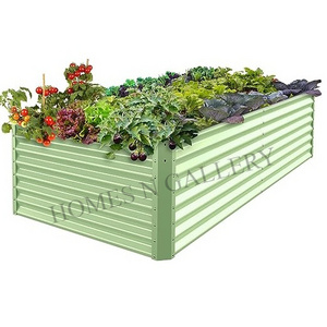 Hot Selling latest galvanized metal raised bed vegetable planting Garden Raised round Metal Planter Bed corners for greenhouse