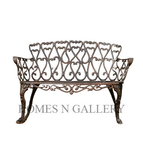 Top Selling Antique Powder Coated Finishing Cast Aluminium Outdoor Garden Patio Furniture Bench With Customized Size